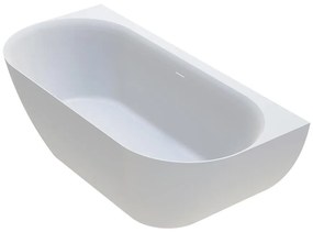 Vaňa Lesla 168x82 konglomerát biela matná