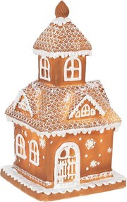 Vianočná perníková chalúpka s Led svetielkami Gingerbread House - 14*14*25cm/ 3*AAA