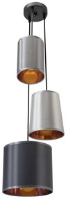 Toolight - Industriálne závesné svietidlo 3xE27 60W APP971-3cp, Biela-šedá-čierna, OSW-03212