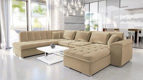Rohová sedacia súprava Tony Bis Premium, Dostupné poťahy: Horton 204 10, Strana: Pravá - U