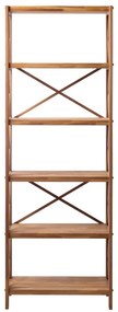 Regál z dubového dreva v prírodnej farbe 70x198 cm X-Shelf – Unique Furniture