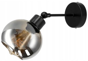BERGE Sklenená LED nástenná lampa 1xE27 - dymová guľa