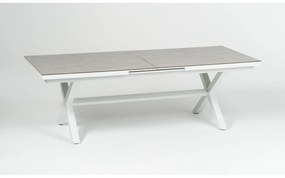 Long Island jedálenský stôl biely 240-300 cm