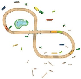 lupilu®  Drevená železnica L (farma)  (100395198)