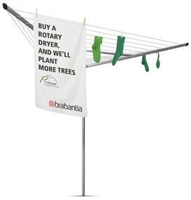 Vonkajší sušiak na bielizeň v striebornej farbe 30 m Essential – Brabantia