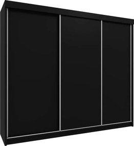 Šatníková skriňa Klasik 250, čierna