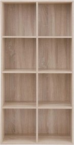 Polica s 8 priehradkami, knižnica, dub