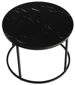Tempo Kondela Konferenčný stolík, čierny mramor/čierny kov, GAGIN