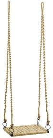 MADAM STOLTZ Hojdačka do interiéru Gold Jute Rope