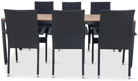 Záhradný jedálenský set Milano + 6x ratanová stolička Paris