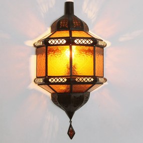 Marocká nástenná lampa Trombi žltá