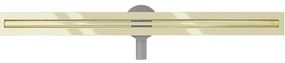 Mexen Flat nerezový sprchový žľab s rotačným 360° sifónom 80 cm, vzor SLIM, zlatá, 1541080
