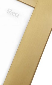 Rea City, sprchovací kút s posuvnými dverami 100(dvere) x 80(dvere) x 190 cm, zlatý matný profil + čierna sprchová vanička Savoy, KPL-K74502