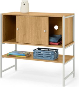 Detský komoda »GRADE« s posuvnými dverami, vzhľad dreva