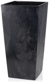 PLASTOVÝ KVETINÁČ PORTO 68X35X35 CM IMITÁCIA BETÓNU ČIERNA