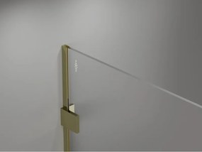 Mexen Lunar sprchová stena pravá 130 x 200 cm, 8mm číre sklo, zlatá lesklá, 830-130-000-50-00-P