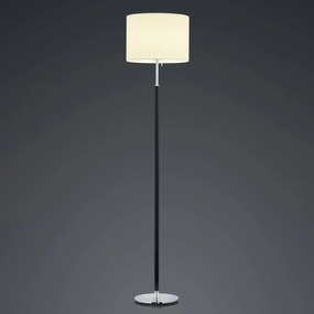 Stojacia lampa Pull, textilné tienidlo, 161 cm