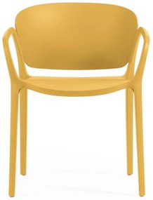 Žltá plastová záhradná stolička Ania – Kave Home