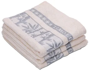 Bambusový uterák BAMBOO 50 x 90 cm krémový, 70% bambusové vlákno | 30% bavlna