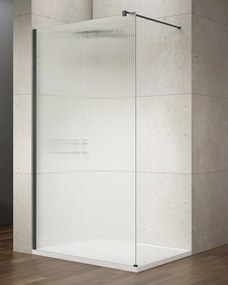 Gelco, VARIO BLACK jednodielna sprchová zástena na inštaláciu k stene, číre sklo, 1100 mm, GX1211GX1014