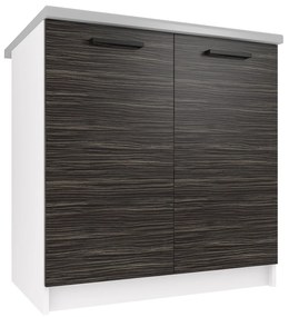 Kuchynská skrinka Belini spodná 80 cm eben kráľovský s pracovnou doskou  TOR SD80/0/WT/HK/0/B1