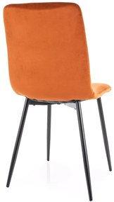 Jedálenská stolička DAREN VELVET oranžová