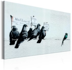 Artgeist Obraz - Protesting Birds by Banksy Veľkosť: 120x80, Verzia: Na talianskom plátne
