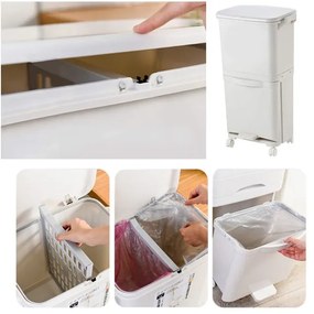 Odpadkový kôš NARDAN 42 l biely