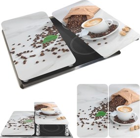 Kryty na sporák z tvrdeného skla v súprave 2 ks 52x30 cm Café Aromatica – Maximex