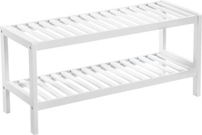 XXXLutz REGÁL NA TOPÁNKY, biela, bambus, 70/33/26 cm Boxxx - Online Only drobný nábytok - 002543014401