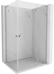 Mexen Mist-H L Duo, 2-krídlový sprchový kút 85 x 120 cm, číre sklo, chrómový profil, 8A5L-085L-120P-01-00