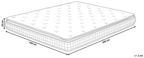 Stredne tvrdý matrac z pamäťovej peny 160 x 200 cm CHARM Beliani