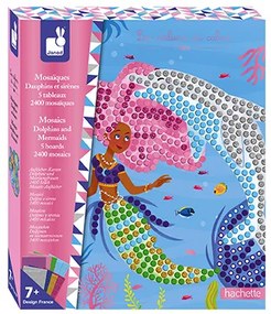 Kreatívna hračka Mozaika Delfíny a Morské panny Janod Atelier Sada Maxi od 7 rokov