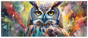 Obraz - Maľba sovy (120x50 cm)