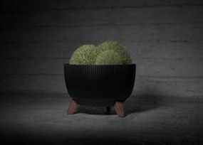 PLASTOVÝ KVETINÁČ ROSA LINEA ECO 18X29 CM ČIERNA