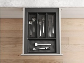 IN-DURO Príborník STRIPES 29 - 35 cm s hĺbkou 42 - 49 cm, antracit