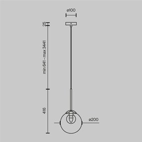 Závesné svietidlo MAYTONI BASIC FORM  MOD521PL-01G3