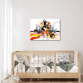 Sklenený obraz - Hudba (70x50 cm)