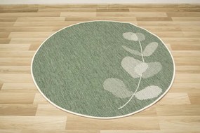 Šnúrkový obojstranný koberec Brussels 205632/10520 krémový / zelený