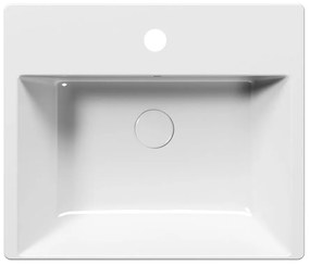 GSI, KUBE X keramické umývadlo 55x47 cm, polozápustné, biela ExtraGlaze, 9434111
