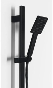 Matne čierna antikoro sprchová súprava s ručnou sprchou a posuvným držiakom 70 cm – Sapho