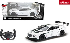 Bentley Continental GT3 biele RASTAR 1:14 RC auto na diaľkové ovládanie + ovládač 2,4 GHz