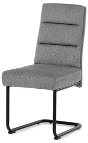 Jídelní židle, šedá, jemně hrubá látka, DCL-P3107 SIL2