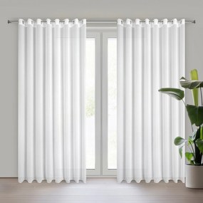ZÁCLONA NA KRÚŽKOCH TIRSA 300 CM X 250 CM BIELA