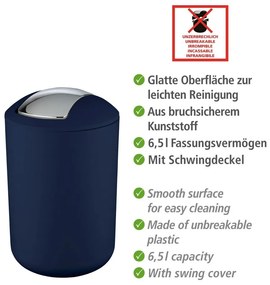 Tmavomodrý odpadkový kôš Wenko Brasil Dark Blue L