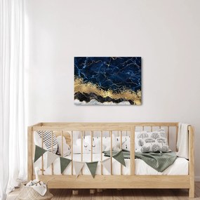 Obraz - Tmavo-modrý mramor (70x50 cm)