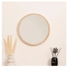 Atmosphera - Nástenné zrkadlo OLAV pr. 52 cm paulovnia
