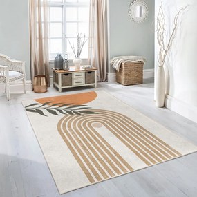 Krémový prateľný behúň 80x200 cm Dot Arch – Mila Home