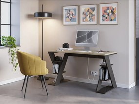 Pracovný stôl s doskou v dubovom dekore 60x137 cm Butterfly – Marckeric