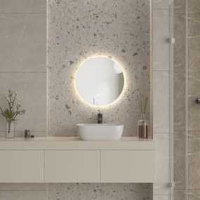 Erga Sofia, okrúhle LED zrkadlo 50cm, 1150 lm, 3 farby svetla, ERG-V01-207-5050